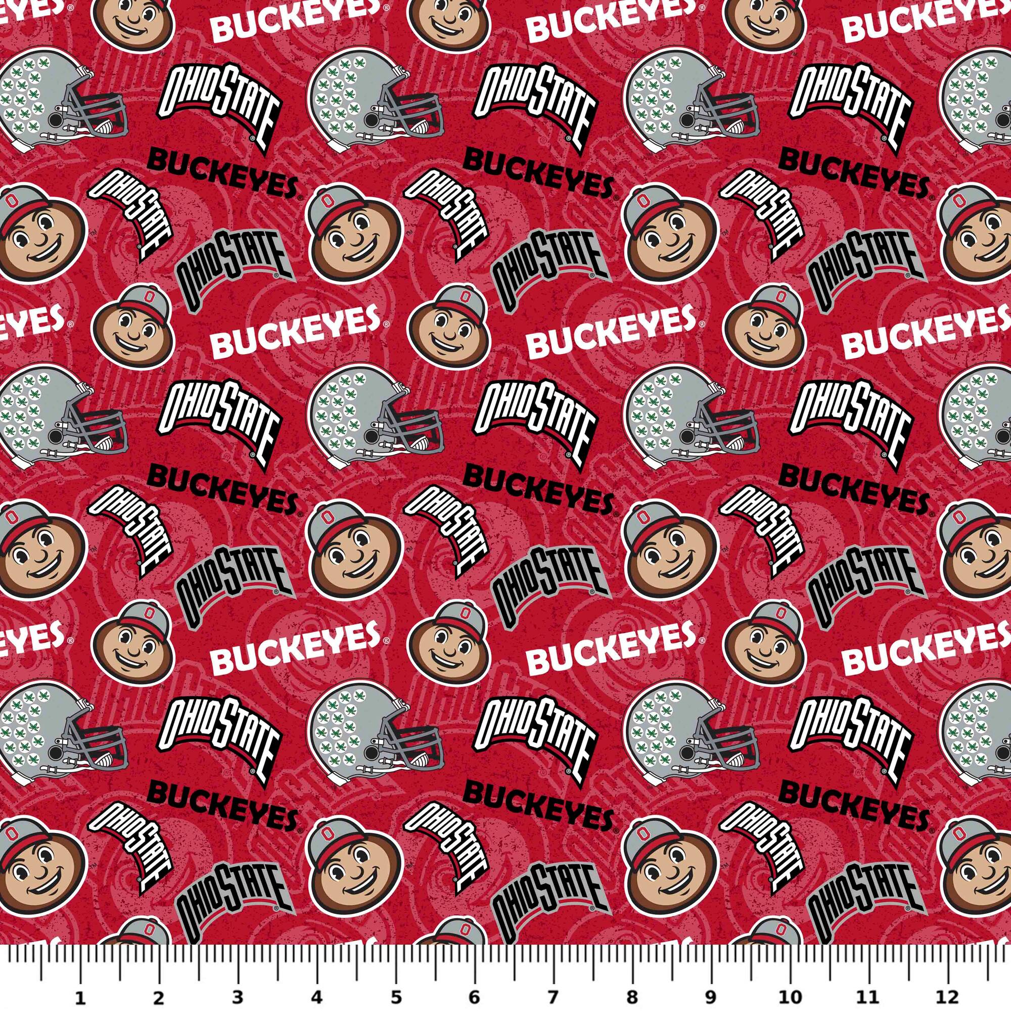 NCAA Ohio State University Buckeyes Cotton Fabric
